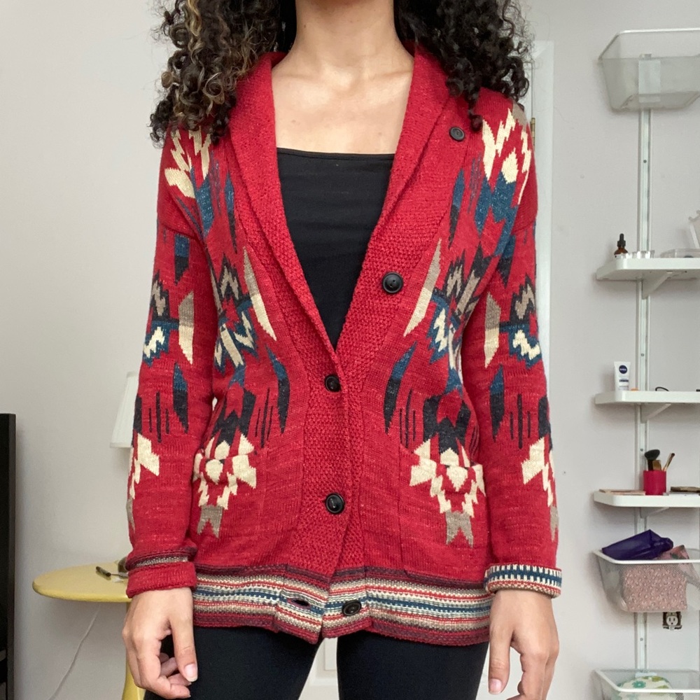 ralph lauren aztec cardigan